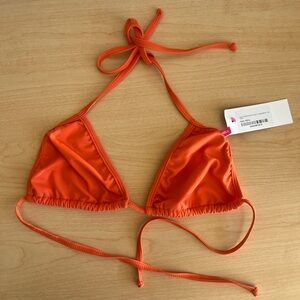 Women's Orange Triangle Bikini Top - Brand Unspecified